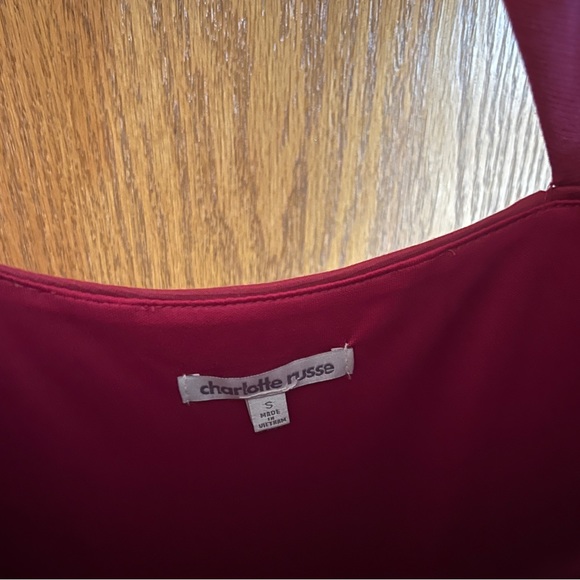 Charlotte Russe Burgundy Sleeve Mini Dress. Size S. - Picture 3 of 3